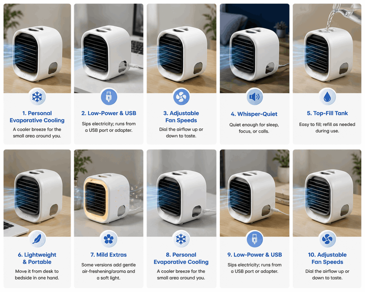 AiraBreeze personal cooler close-up